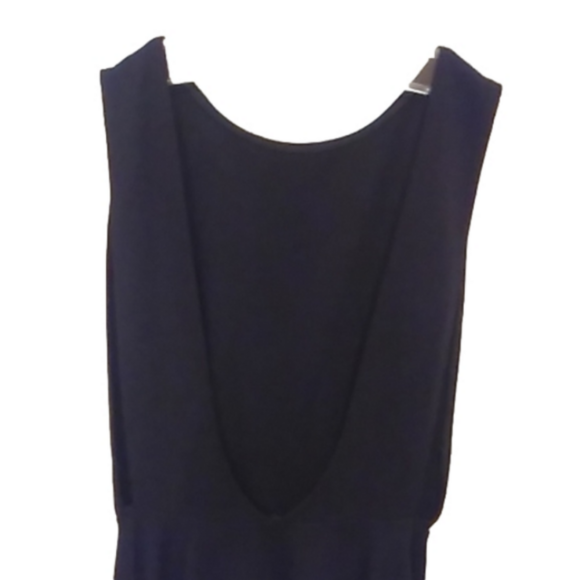 Black Ponte Skater Mini Dress Size XXS Round Neck, Open Back EUC - Picture 5 of 10